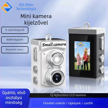 Digitális kamera Vintage CCD szenzorral, 8 MP, 3072×2456, 1,14 hüvelykes LCD, periszkópos objektív