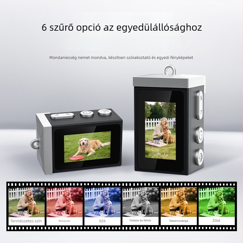 Digitális kamera Vintage CCD szenzorral, 8 MP, 3072×2456, 1,14 hüvelykes LCD, periszkópos objektív