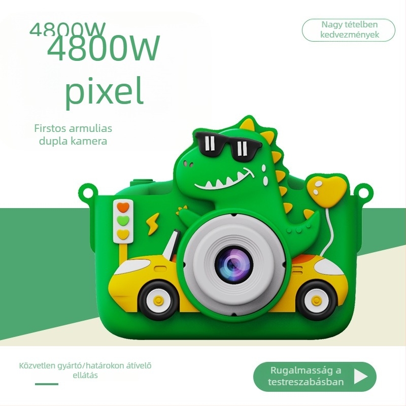 Gyerekeknek szánt kétkamerás mini digitális fényképezőgép, Z11, TF-kártya támogatás, 1 MP, LCD 5x4 cm
