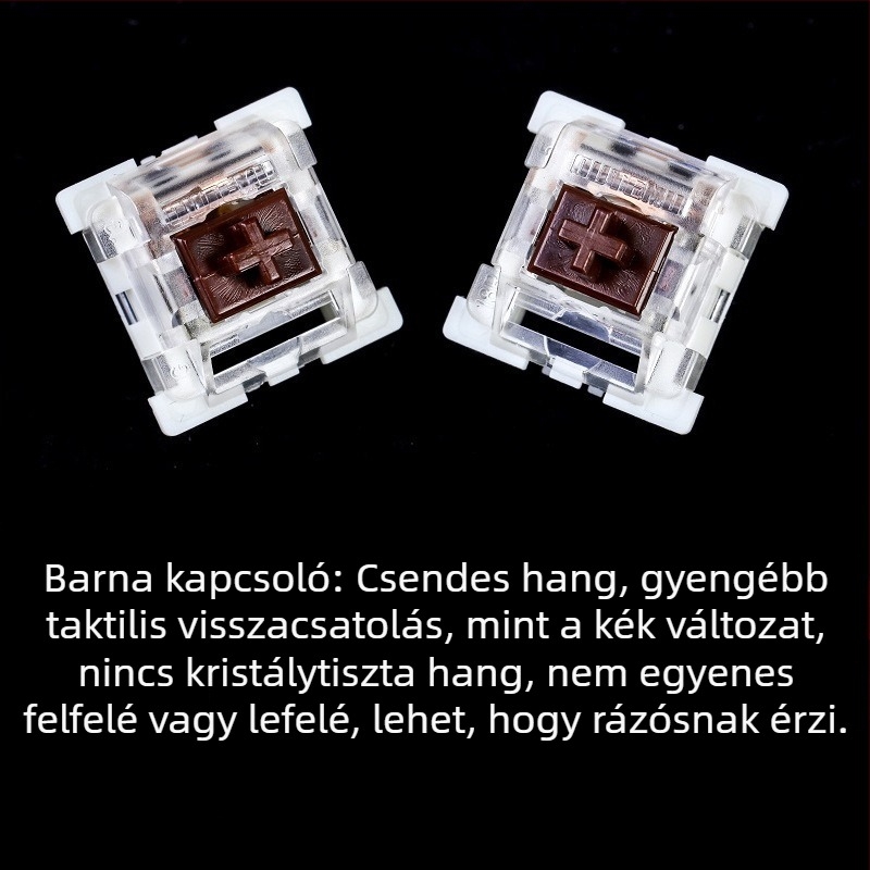Zöld tengelyű mechanikus billentyűzet, vezetékes csatlakozás, POM anyag, háttérvilágítás nélkül