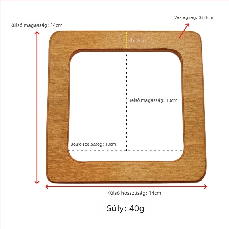 Fából készült táska geometriai mintával, nemzeti trend és új stílusú dizájn, 2024 tavasz