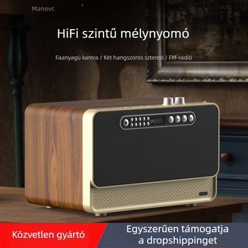 Fa tokozású vezeték nélküli Bluetooth hangszóró, beépített akkumulátor (Bluetooth 5.0; 30W; 100 Hz–20 kHz; SNR ≥70 dB; 2000–4000 mAh)