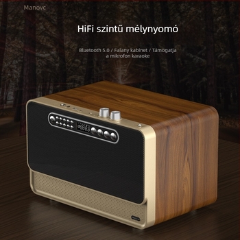Fa tokozású vezeték nélküli Bluetooth hangszóró, beépített akkumulátor (Bluetooth 5.0; 30W; 100 Hz–20 kHz; SNR ≥70 dB; 2000–4000 mAh)