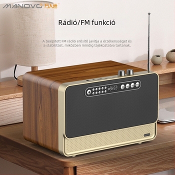 Fa tokozású vezeték nélküli Bluetooth hangszóró, beépített akkumulátor (Bluetooth 5.0; 30W; 100 Hz–20 kHz; SNR ≥70 dB; 2000–4000 mAh)