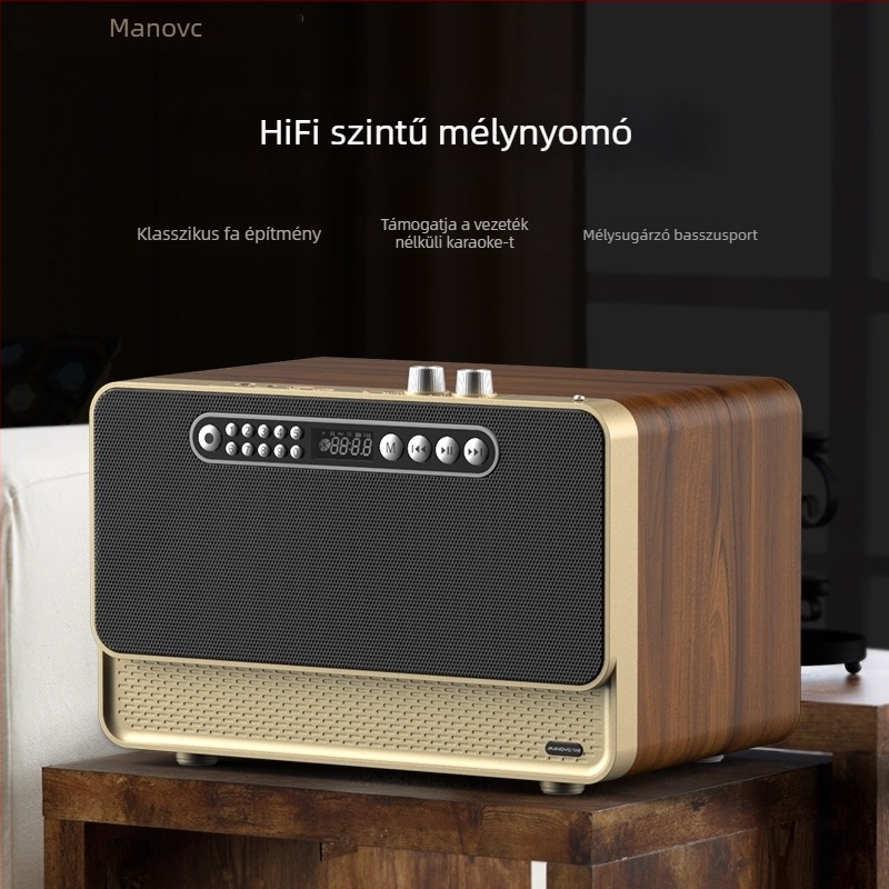 Fa tokozású vezeték nélküli Bluetooth hangszóró, beépített akkumulátor (Bluetooth 5.0; 30W; 100 Hz–20 kHz; SNR ≥70 dB; 2000–4000 mAh)