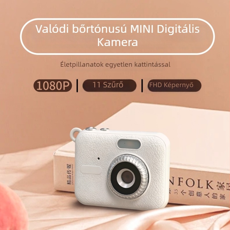 Gyerekeknek szánt mini kamera kijelzővel — 8 MP CMOS 1/1.7\", felbontás 3072×2456, 0,96 hüvelykes LCD, USB 2.0