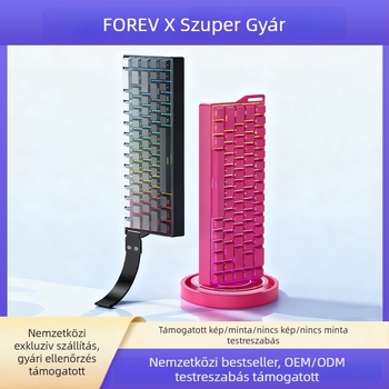 FV K68 Hárommódos vezeték nélküli RGB mechanikus billentyűzet zöld kapcsolókkal, 68 billentyű, vízálló