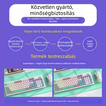 FV K68 Hárommódos vezeték nélküli RGB mechanikus billentyűzet zöld kapcsolókkal, 68 billentyű, vízálló