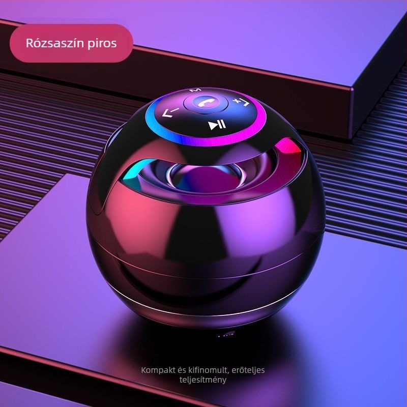 Hordozható Bluetooth hangszóró erőteljes basszussal — Bluetooth 5.0, 3W, 60Hz-15kHz, SNR ≥75dB, beépített akkumulátor 500–800mAh