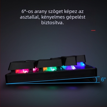 ET I960 játékos billentyűzet mechanikus kapcsolókkal, 104 billentyű, vezetékes, vízálló