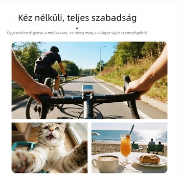 Mellkasra szerelt akciókamera kültéri kerékpározáshoz és hegymászáshoz – 12–14 MP, forgó széles látószögű HD objektív, optikai képstabilizáció, fix fókusz, súly kevesebb mint 100 g