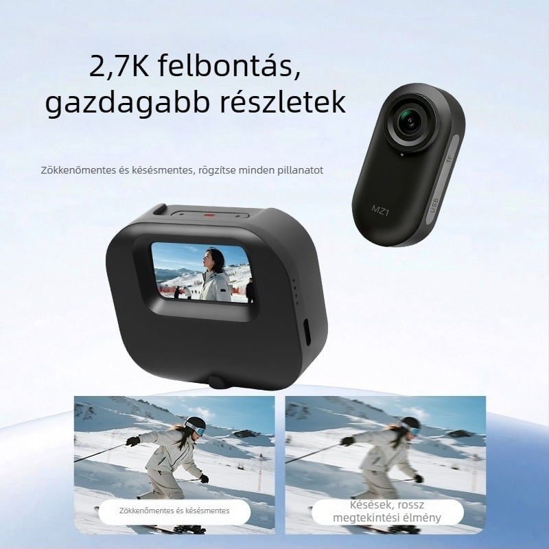 Mellkasra szerelt akciókamera kültéri kerékpározáshoz és hegymászáshoz – 12–14 MP, forgó széles látószögű HD objektív, optikai képstabilizáció, fix fókusz, súly kevesebb mint 100 g