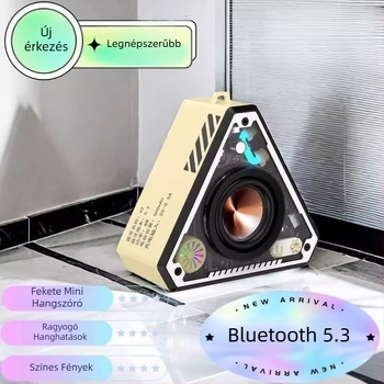 Mecha-stílusú Bluetooth hangszóró színes környezeti fényekkel, hordozható mini basszus — Bluetooth 5.3; 5W; beépített akkumulátor 500–800 mAh; SNR ≥85 dB; működési távolság 10 m