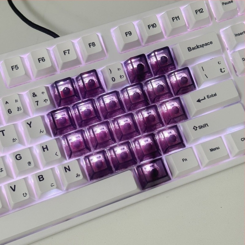 DIY Szív alakú billentyűsapka PC anyagból, ergonikus, kompatibilis mágneses tengelyes billentyűzetekkel