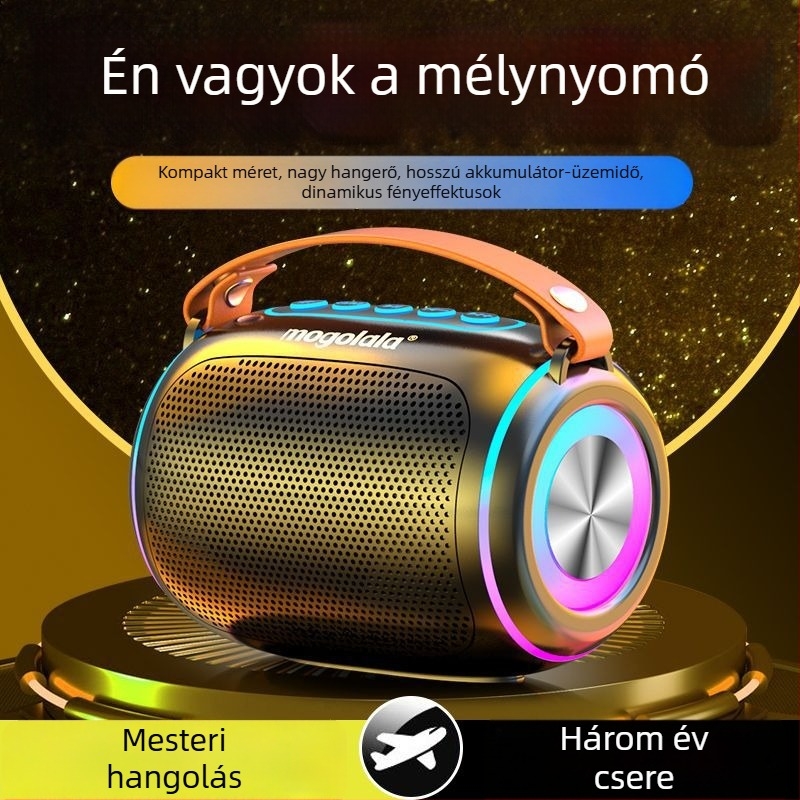 Bluetooth hangszóró erős basszussal, hordozható kültéri vezeték nélküli hangszóró, kiváló minőségű, új modell