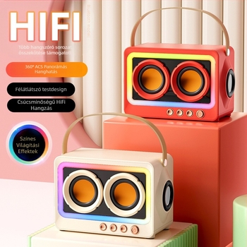 Bluetooth hangszóró punk stílusban, hordozható kültéri mini asztali hangszóró mély hanggal
