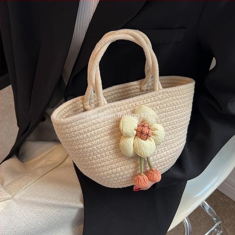Női bucket táska, pamutból készült, vízszintes négyszögletes forma, pamut bélés, nyitott felső rész