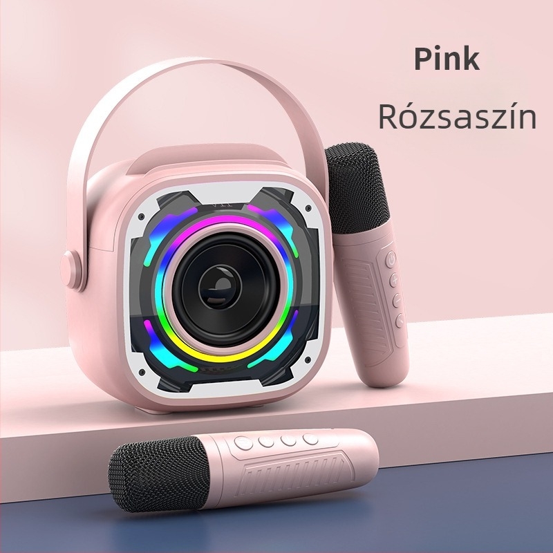 V11 vezeték nélküli Bluetooth mini hangszóró mikrofonnal – karaoké hangrendszer minden egyben, hordozható asztali mélynyomó