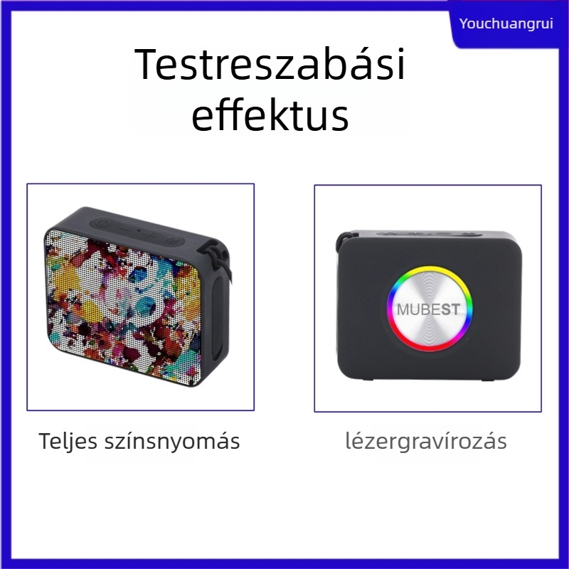 Kompakt Bluetooth hangsugárzó, kültéri vízálló IPX5, 5W, beépített akkumulátor, hatótáv 10 m, Bluetooth 5.3