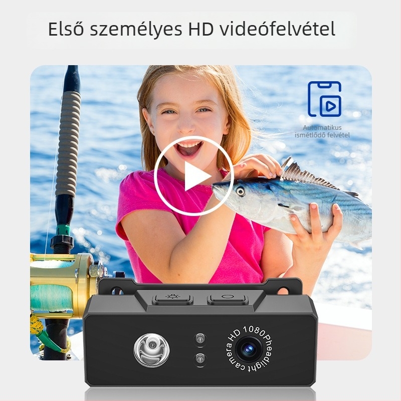 D9 Okos fejkamerás lámpa kültéri használatra — 2.0MP szenzor, memóriakártya tárhely, videó és fénykép rögzítés, hosszú üzemidő