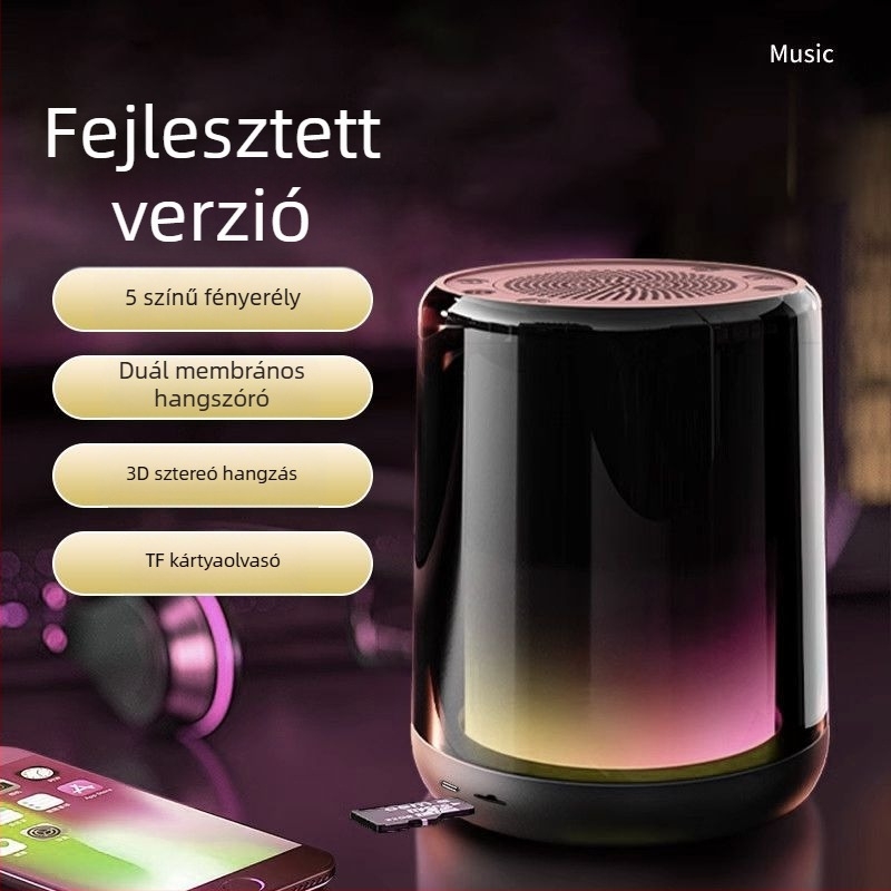 Bluetooth Berlin hangszóró — Bluetooth/SD-kártya/3,5 mm, frekvenciasáv 100 Hz–20 kHz, SNR ≥70 dB, IPX7 vízállóság, szilikon ház