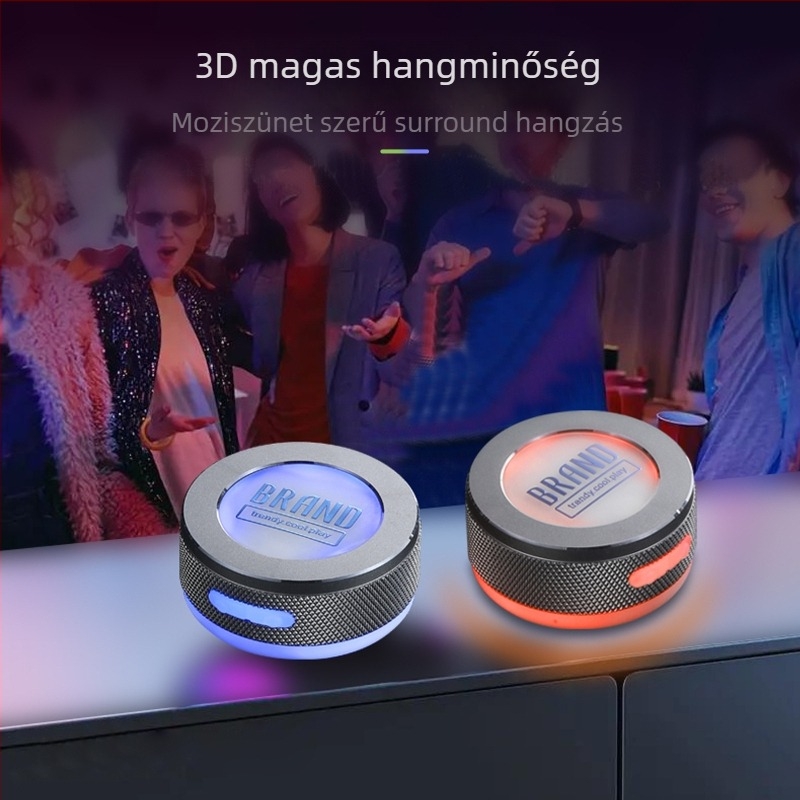TM002 Csontvezetéses Bluetooth hangszóró, hordozható mini mély hangsugárzó, fém burkolat; Bluetooth 5.3, 100 Hz–20 kHz frekvencia-tartomány, SNR ≥75 dB, 3 W, IPX6 vízálló