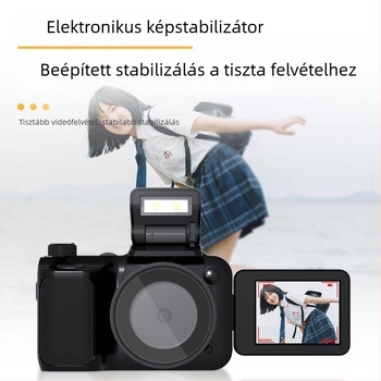 Mini CCD digitális kamera retró kialakítással – 50MP, 16x optikai zoom, optikai képstabilizáció, microSD tárhely