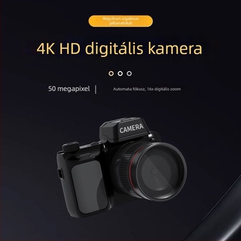 Mini CCD digitális kamera retró kialakítással – 50MP, 16x optikai zoom, optikai képstabilizáció, microSD tárhely