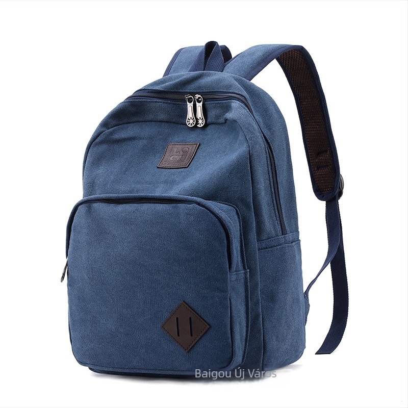 Uniszex hátizsák strapabíró vászonból, anti-theft rendszerrel, 36-55 L kapacitás, kompatibil 15 hüvelykes laptophoz, légpárnás vállpántok