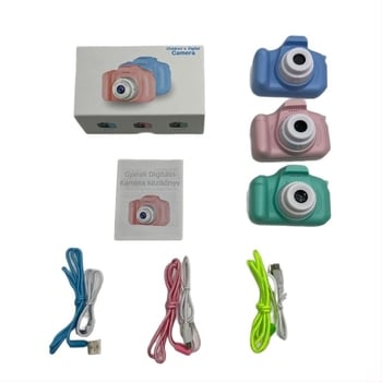 Gyerekeknek szánt X2 kamera - 24 MP, ABS ház, ciklusos felvétel, 1 órás üzemidő
