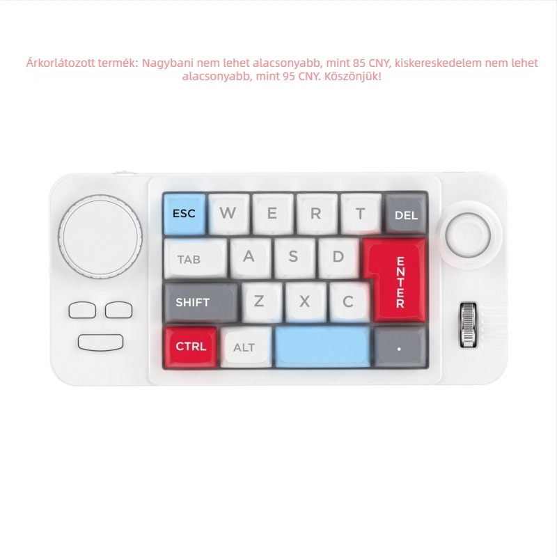 Kábeles mechanikus játékbillentyűzet joystick 19 gombbal, kettős görgő, RGB háttérvilágítás, hot-swappable kapcsolók