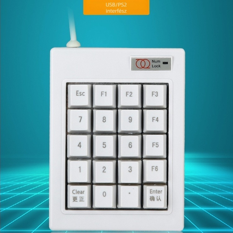 DX-20A Kábeles mechanikus digitális jelszavas billentyűzet, ESC-F1-F6