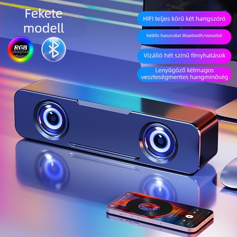BM-01 Mini Bluetooth asztali hangszóró – 3W kimenet, sztereó, 40Hz-20kHz, USB/3,5 mm bemenet