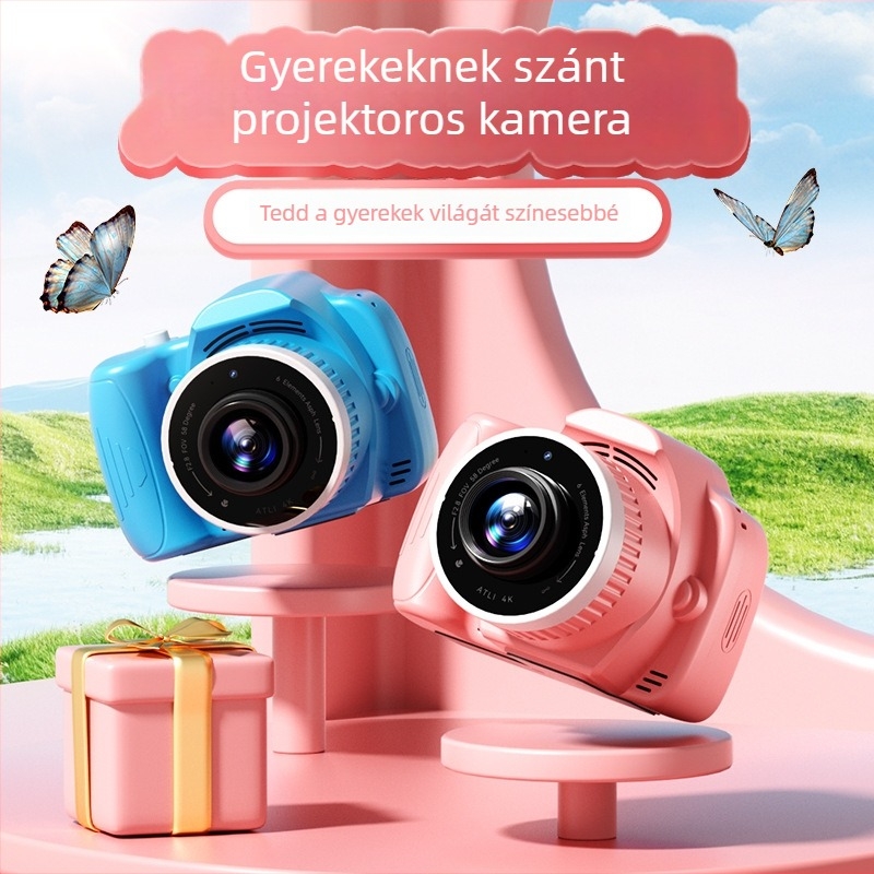 Gyermekeknek szóló digitális kamera projektorral, X5D modell, CMOS érzékelő, 11MP, 1080P, 2,8 hüvelykes LCD