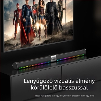Fali Bluetooth hangsáv, ultra nagy subwooferrel, sztereó basszus, 100 Hz–20 kHz, SNR ≥70 dB, IPX7 vízálló