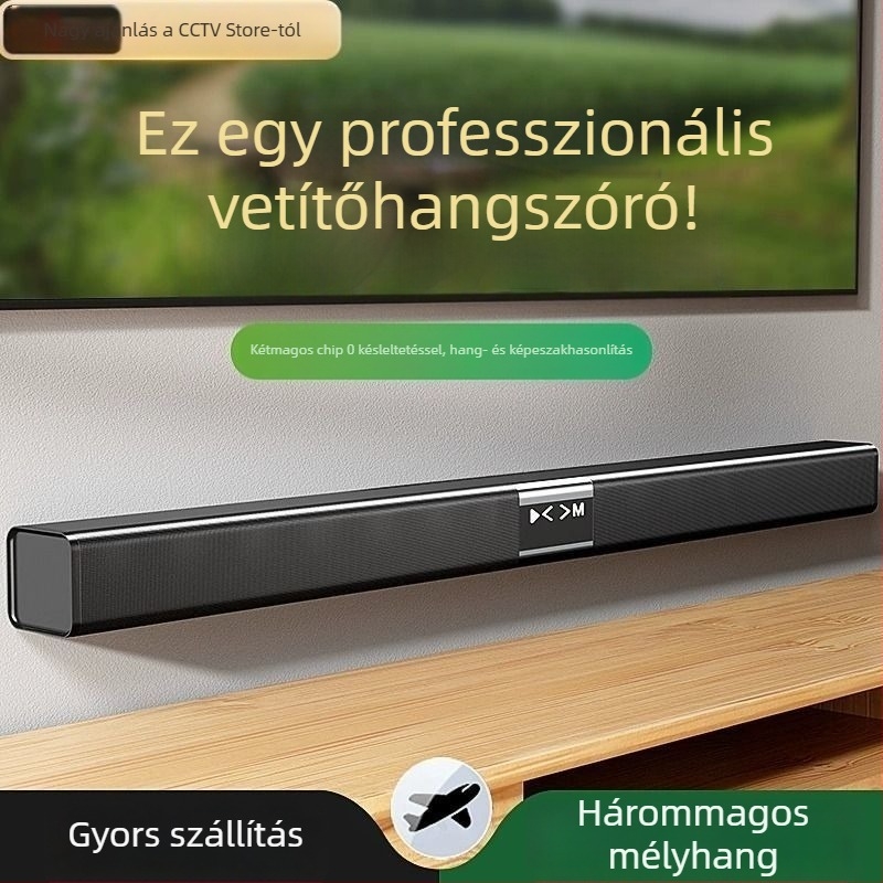Fali Bluetooth hangsáv, ultra nagy subwooferrel, sztereó basszus, 100 Hz–20 kHz, SNR ≥70 dB, IPX7 vízálló