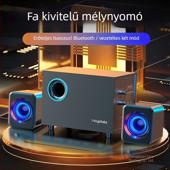 Aktív mélysugárzó asztali számítógép hangfalaival 2.1 Bluetooth USB audió