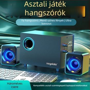 Aktív mélysugárzó asztali számítógép hangfalaival 2.1 Bluetooth USB audió