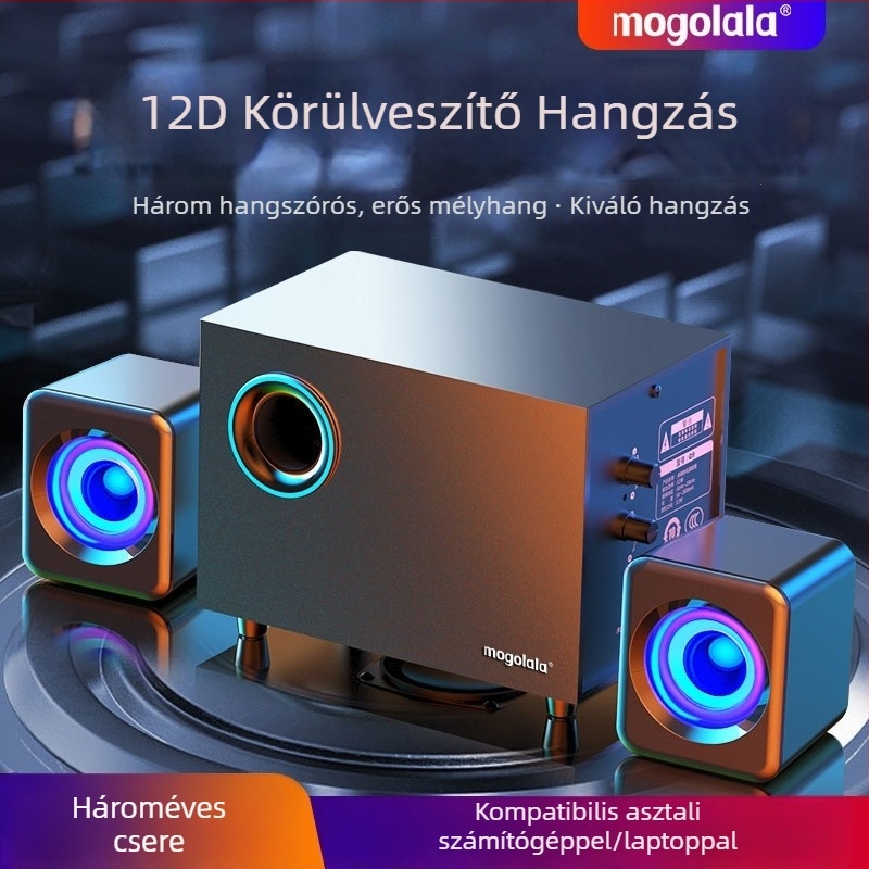 Aktív mélysugárzó asztali számítógép hangfalaival 2.1 Bluetooth USB audió