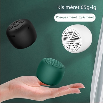 Mini Bluetooth hangszóró hangutasításokkal, kártyafoglalattal és hordozó pánttal