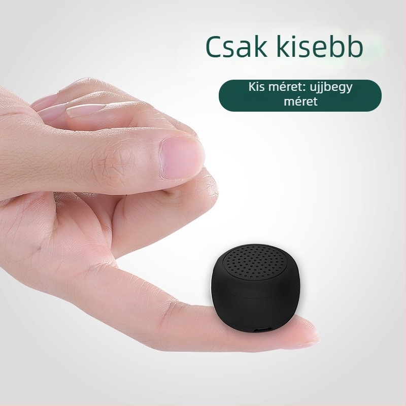 Mini Bluetooth hangszóró hangutasításokkal, kártyafoglalattal és hordozó pánttal