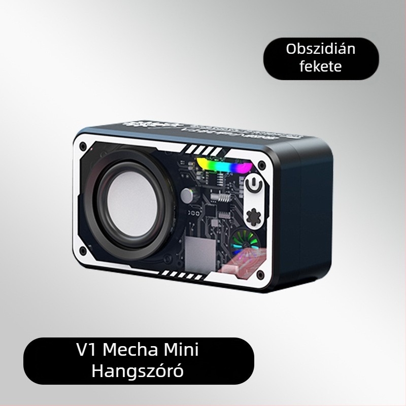 Mechanikus stílusú vezeték nélküli Bluetooth hangszóró, beépített akkumulátor, 5W, frekvenciatartomány 100Hz-20kHz, 15 m hatótávolság