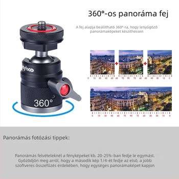 Poyinco PY-087 Tripod/PTZ alumínium ötvözet tartó SLR-kamera és mobiltelefon számára, teherbírás 2 kg
