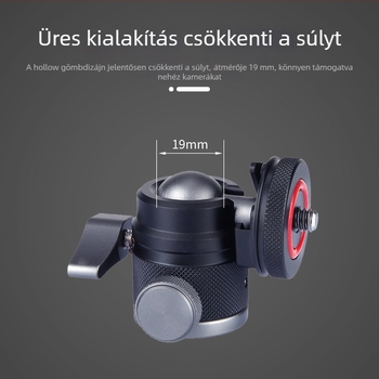 Poyinco PY-087 Tripod/PTZ alumínium ötvözet tartó SLR-kamera és mobiltelefon számára, teherbírás 2 kg