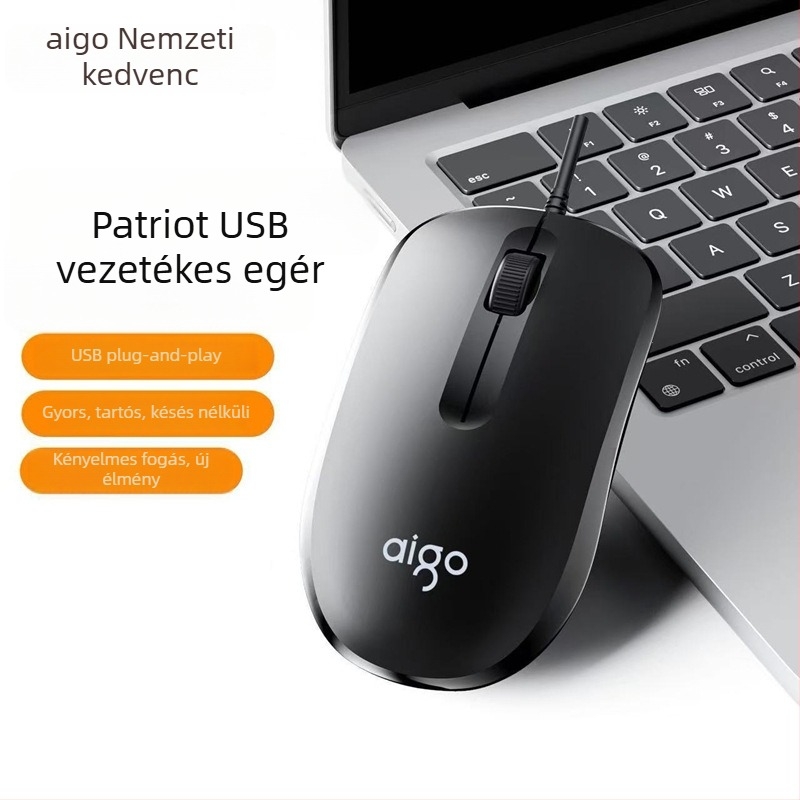 Vezetékes USB billentyűzet és egér készlet, 104 billentyű, műanyag test, 12 hónapos garancia
