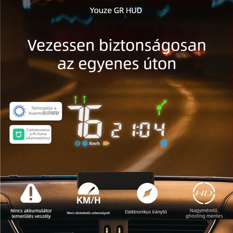 Yuzawa nagy teljesítményű HUD Head-Up kijelző Mijia App csatlakozással