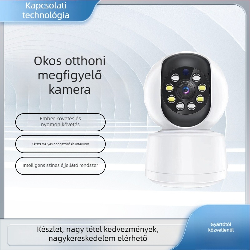 Beltéri vezeték nélküli IP kamera, 2 MP, 0,01 lux, 3,6° látószögű, IR 20 m-ig, alarmfunkcióval