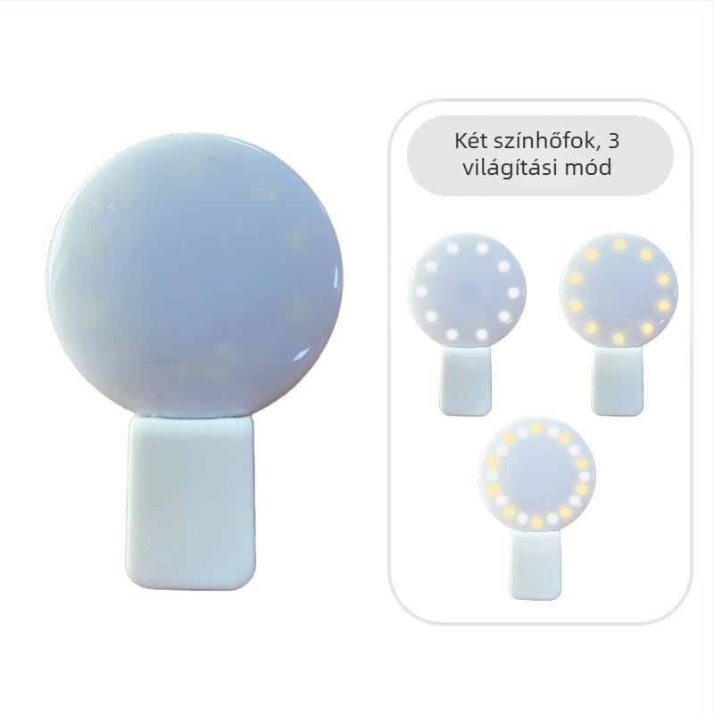 LED töltőfény kamera és telefon számára – hordozható, kézi használat, élő közvetítéshez és fényképezéshez, három színhőmérséklet, 10W, 3.7V