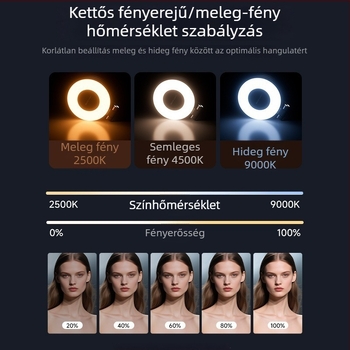 LED töltőfény telefonhoz — mágneses tükör, zsebszelfi világítás, kézi használat, három színhőmérséklet, teljesítmény kevesebb mint 10W, 3.7V, modell M28