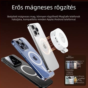 LED töltőfény telefonhoz — mágneses tükör, zsebszelfi világítás, kézi használat, három színhőmérséklet, teljesítmény kevesebb mint 10W, 3.7V, modell M28
